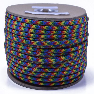 BORED? PARACORD! 350+ Colors Paracord - 1, 10, 25, 50, 100, 250, 1000 Foot Feet Options - Hanks Spools of Type III, 4mm Diameter, 7 Strand Parachute Cord - Autism Awareness 250 Feet