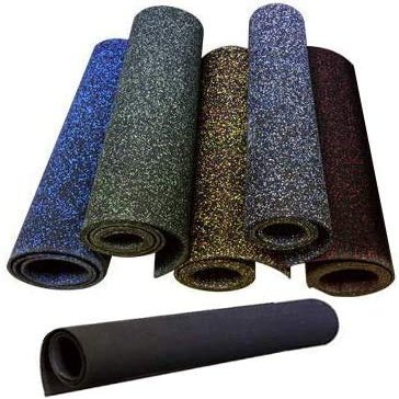 American Floor Mats 1/2in (12mm) Thick 10% Blue-Grey 4' x 9' Heavy Duty Rubber Rolls, Protective Exercise Mats, Commercial Gym Flooring