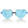 ShadyVEU Trendy Heart Shaped Love Colorful Baby Girl Toddler Ages 2-6 Yrs. Oversize Kids Sunglasses (Blue Etched Heart) view 2