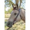 Circle Y Dark Flash Arizona Flower Durable Distressed Leather Western Horse Size Browband Headstall with Standard Cheeks & Tie Ends | 36" - 43" Headstall Working Length view 4