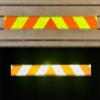 Oralite Lime & Orange Reflective Chevron Panel (Multiple Sizes) Pre-Fab Rear Safety Decal Collision Orafol V98 Reflective Tape view 1