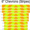 Oralite Lime & Orange Reflective Chevron Panel (Multiple Sizes) Pre-Fab Rear Safety Decal Collision Orafol V98 Reflective Tape view 2