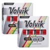 Volvik New Vivid 3-Piece Premium Matte Finish Color Golf Balls 2 Dozen (24 Balls) - Red Color view 1