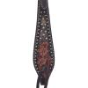 Circle Y Dark Flash Arizona Flower Durable Distressed Leather Western Horse Size One Ear Headstall with Standard Cheeks & Tie Ends | 36" - 43" Headstall Working Length view 2