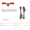 Circle Y Men's Dark Flash Arizona Flower Durable Distressed Leather Western Spur Straps with Silver Spot Borders - Pair | Equestrian Accessories view 3
