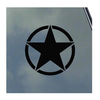 Army Star Vinyl Sticker Decal Offroad 4x4 WWII Military Veteran USA
