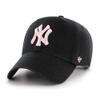47 MLB New York Yankees Clean Up Adjustable Hat, Adult (New York Yankees Black Pink White Outline) view 1