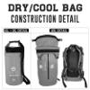 Enthusiast Gear 15L Insulated Floating Cooler Bag, Grey, Nylon view 3