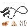 Pocket Chainsaw Serrated Hand Saw Chain Folding Hand Saw for Wood Cutting Hiking Camping Emergency Emergency view 3