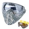 Outdoor Paintball Shooting Face Protection Gear Tactical Fast Helmet Wing Side Rail Mount Mask with PC Goggles - ACU view 1