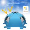 Oileus X-Large 4 Person Beach Tent Sun Shelter - Portable Sun Shade Instant Tent for Beach with Carrying Bag, Stakes, 6 Sand Pockets, Anti UV for Fishing Hiking Camping, Waterproof Windproof, Blue view 4