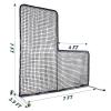 Gagalileo Baseball L-Screen Protective Pitching Net: 7x7FT Portable for Batting Cage Backyard Practice - Coaches Parents Youth Training Beisbol view 2