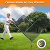 Gagalileo Baseball L-Screen Protective Pitching Net: 7x7FT Portable for Batting Cage Backyard Practice - Coaches Parents Youth Training Beisbol view 3