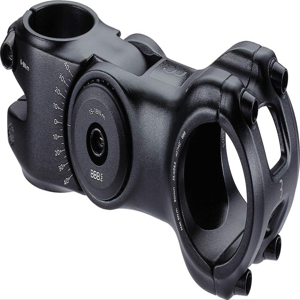 BBB BHS-30 Stem, Black, 4.3 inches (110 mm), 40/1.4 inches (35 mm), High Six, Adjustable Angle Support 40
