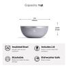 Hydro Flask Outdoor Insulated Serving Bowl  Stainless Steel Food Container with Lid  Camping Kitchen Essentials 1 Qt Birch Gray view 3