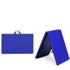 Giantex 6'x 2' Folding Gymnastics Mat, Exercise Mat w/Carrying Handles, Small Size, Easy to Store and Clean, Lightweight Tumbling Mat for Gym, Home (Blue) view 1