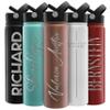 Amazing Items Personalized Water Bottle w/Straw & Lid, 24 oz - Rose Gold | Custom Stainless Steel Sports Water Bottle w/Name and Text - Double-Wall, Vacuum Insulated - Rotating Handle view 1