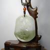 2" China Certified Grade A Nature Jadeite Jade Fortune Rat Hand Carved Necklace Pendant 8501 view 3