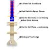 CornholeAce Elite Cornhole Scoreboard 5.5 Ft Tall Hardware Free Stand with Recording Shelf 2 Cup Holders Tablet Score Keeper Interchangeable UV Printed Top view 2