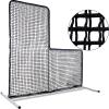 Kaple Baseball L Screen - 7x7FT Portable Pitching Net with Steel Frame & Heavy-Duty Nylon Net for Batting Cage & Field Practice | Ideal for Coaches & Players view 4