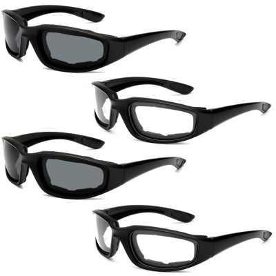 Peciees 4PCS Motorcycle Riding Glasses Bicycle Sunglasses Goggles for Outdoors