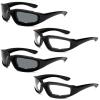Peciees 4PCS Motorcycle Riding Glasses Bicycle Sunglasses Goggles for Outdoors view 1