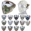 Outdoor Paintball Shooting Face Protection Gear Tactical Fast Helmet Wing Side Rail Mount Mask with PC Goggles - A-TACS FG view 2