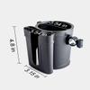 Yoyoapple Bike Cup Holder Handlebar with Cell Phone Keys Holder Bicycle Drink Beer Holder Black view 2