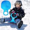 Owill Snow Sled for Kids and Adults, Outdoor Winter Plastic Snow Sleds Skiing Boards Snow Grass Sand Board Ski Pad Snowboard Sled Luge for Kids (Sky Blue) view 1
