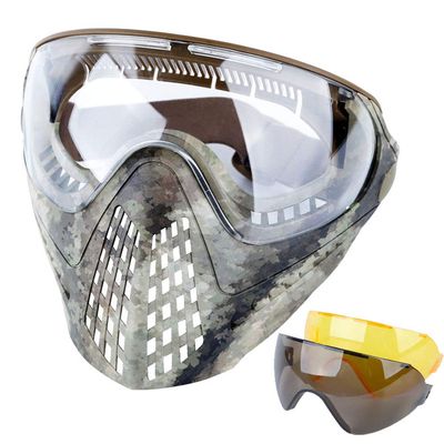 Outdoor Paintball Shooting Face Protection Gear Tactical Fast Helmet Wing Side Rail Mount Mask with PC Goggles - A-TACS