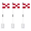 KINGTOP Golf Flagstick Mini, Putting Green Flag for Yard, 3 Feet Flagpole 2-Section Design, Golf Pin Flags Hole Cup Set, 6" Putting Cup, 3-Pack view 1