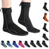 OMGear Water Socks Neoprene Socks Beach Booties Shoes 3mm Glued Blind Stitched Anti-Slip Wetsuit Boots Fin Swim Socks (3mm High Cut/Grey, S(Men 6-7,Women 6-8)) view 1