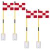 KINGTOP Golf Flagstick Mini, Putting Green Flag for Yard, 3 Feet Flagpole 2-Section Design, Golf Pin Flags Hole Cup Set, 6" Putting Cup, 4-Pack view 1