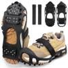 Ice Cleats, Crampons Ice Cleats for Shoes and Boots Men Women Kids,Non Slip 28 Steel Shoe Spikes for Snow and Ice Traction Snow Cleats Grippers for Winter Walking Hiking Fishing view 1