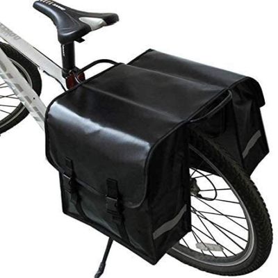Bicycle Storage Bags, Riding Double Bag Volume, The Bulk Rear Frame Package, Universal Fitting Tailstock Bicycle Luggage Bags, Leather Bag