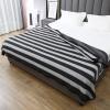 PuTian Merino Wool Blanket - 63" x 51" Thick Warm Soft Twin Bed Throw - Great for Camping, Outdoors, Travel, Car, Couch, All Seasons Grey Stripe view 4