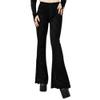 Vintage Floral Scratched Gothic Pants Velvet High Waist Skinny Flare Trousers for Women Autumn Winter Streetwear (Black 02, L) view 1