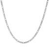HZMAN Men Women 24k Real Gold Plated Figaro Chain Stainless Steel Necklace, Wide 3mm 5mm 7mm 9mm view 1