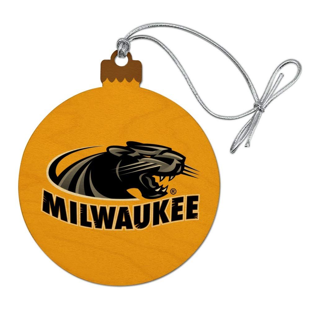 GRAPHICS & MORE University of Wisconsin Milwaukee Official Logo Wood Christmas Tree Holiday Ornament