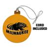 GRAPHICS & MORE University of Wisconsin Milwaukee Official Logo Wood Christmas Tree Holiday Ornament view 2