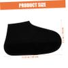 VOSAREA 1pair - Silicone Shoes Cover for Rain and Wear-Resistant Overshoes Unisex Footwear Protector for Outdoor Use Black view 2