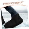 VOSAREA 1pair - Silicone Shoes Cover for Rain and Wear-Resistant Overshoes Unisex Footwear Protector for Outdoor Use Black view 3