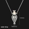 1PC Clear Tear Drop Vial Essential Oil Pendant Murano Glass Perfume Necklaces Blood vial bottle necklace for women view 2
