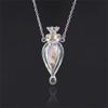 1PC Clear Tear Drop Vial Essential Oil Pendant Murano Glass Perfume Necklaces Blood vial bottle necklace for women view 3