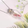 1PC Clear Tear Drop Vial Essential Oil Pendant Murano Glass Perfume Necklaces Blood vial bottle necklace for women view 4