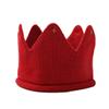 TOYANDONA 1pcs Baby Boy & Girl Birthday Party Knitted Crown Headband Toddler Knit Crochet Beanie Cap (Red) view 1