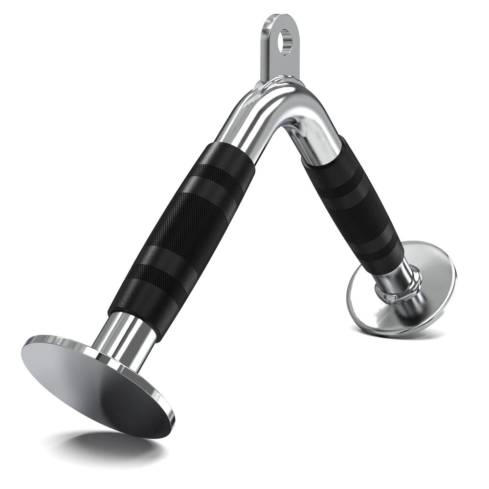 Synergee V-Shaped Push Down Bar Universal Cable Machine Attachment. V Shape for Tricep Push Downs. Great for Upper Body Workouts.