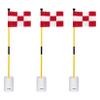 KINGTOP Golf Flagstick Mini, Putting Green Flag for Yard, 3 Feet Flagpole 2-Section Design, Golf Pin Flags Hole Cup Set, 6" Putting Cup, 3-Pack view 1