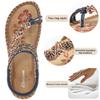 Ablanczoom Womens Sandals Flats Shoes: Comfortable Bohemian Beaded Dressy Summer Flat Casual Ankle Strap Elastic Slip on Beach Sandal view 4
