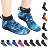 OMGear Water Socks Neoprene Socks Beach Booties Shoes 3mm Glued Blind Stitched Anti-Slip Wetsuit Boots Fin Swim Socks (3mm Low Cut/Sea, S(Men 6-7,Women 6-8)) view 1